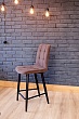 стул Абсент полубарный-мини нога белая 500 (Т184 кофе с молоком)