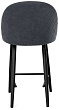 стул Капри-5 ПОЛУБАРНЫЙ нога черная 600 (Т177 графит)