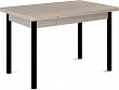 стол Милан-1 EVO 110х70 (+30+30) (ноги №4 чёрный) (лофт)
