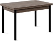 стол Милан-мини EVO 90х60 (+30+30) (ноги №4 металл чёрный) (дуб табако)