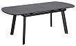стол Шамони-3 (керамика) 160х90(+37) (ноги черные) (керамика CARBON)