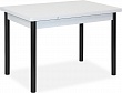 стол Милан-мини EVO 90х60 (+30+30) (ноги чёрный) (Белый цемент)